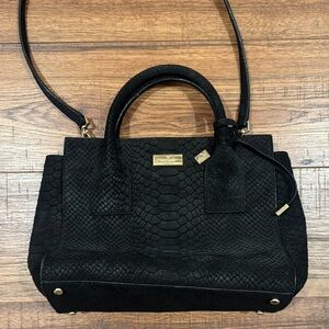 Black Textured Kate Spade Handbag